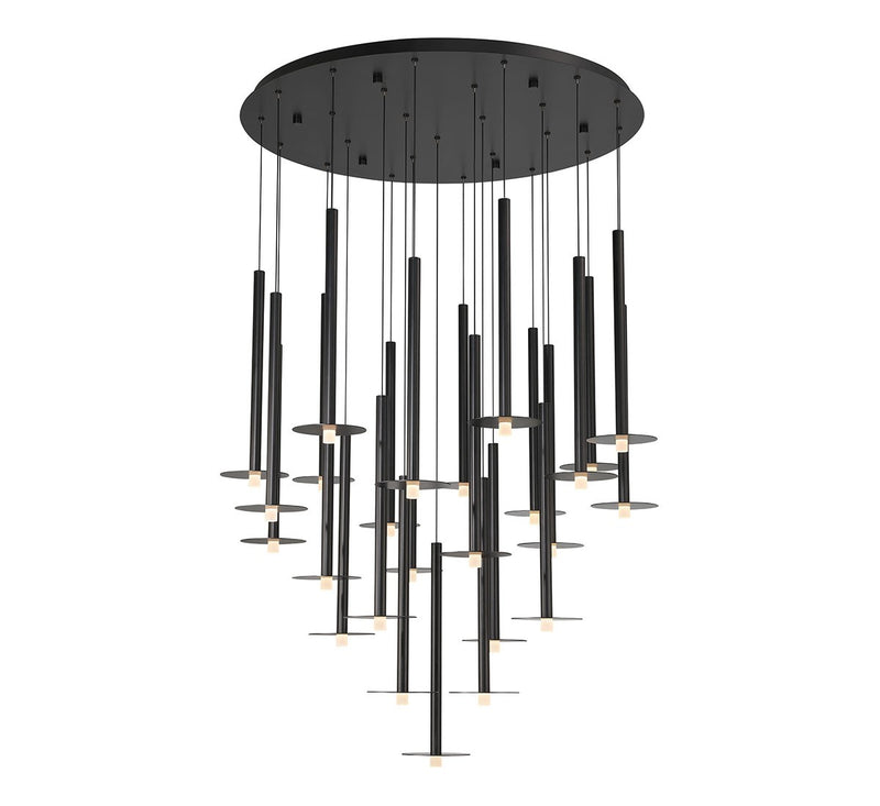 Lib & Co. 12105-02 LED Chandelier, Matte Black