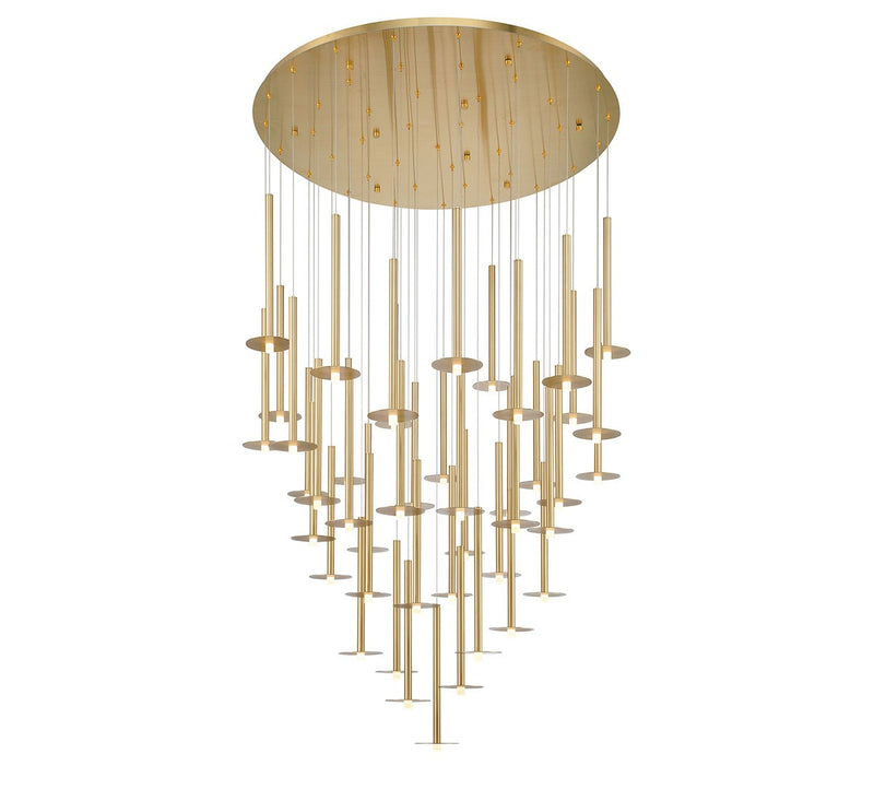 Lib & Co. 12106-07 LED Chandelier, Plated Brushed gold