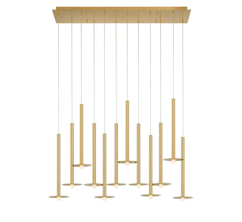 Lib & Co. 12107-07 LED Chandelier, Brushed Gold
