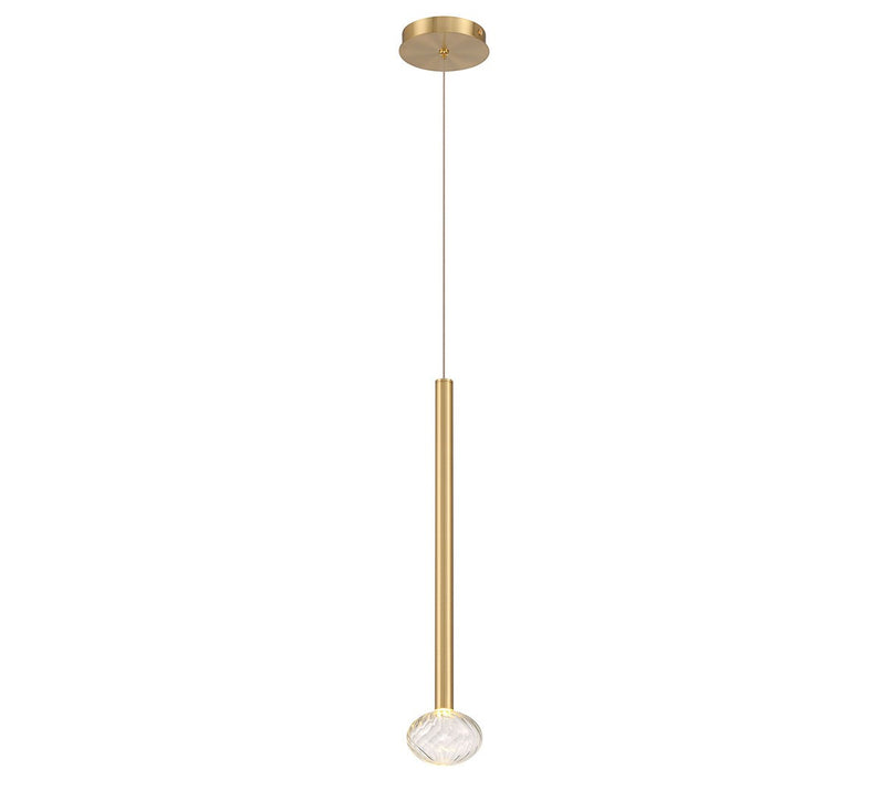 Lib & Co. 12109-07 LED Pendant, Brushed Gold