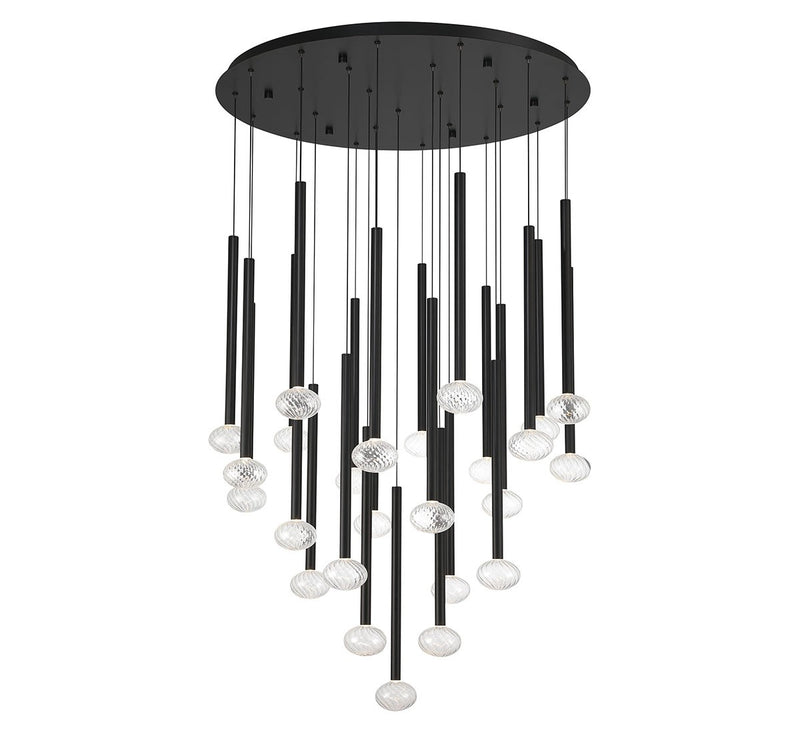 Lib & Co. 12111-02 LED Chandelier, Matte Black