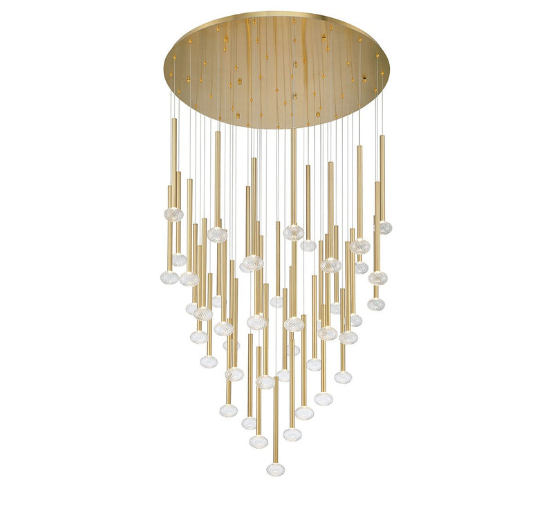 Lib & Co. 12112-07 LED Chandelier, Plated Brushed Gold