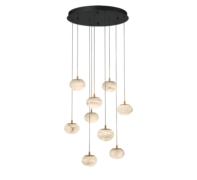 Lib & Co. 12121-02 LED Chandelier, Matte black