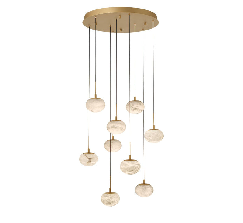 Lib & Co. 12121-030 LED Chandelier, Painted Antique Brass