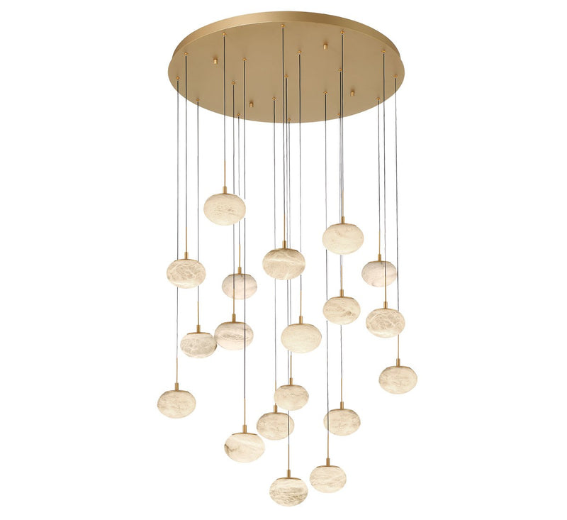 Lib & Co. 12122-030 LED Chandelier, Painted Antique Brass