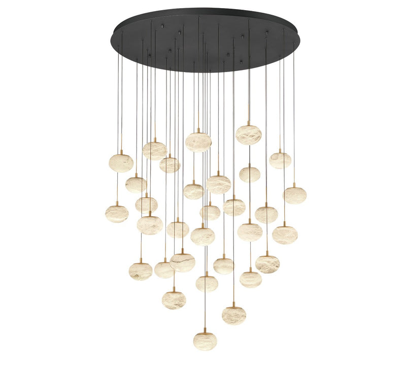 Lib & Co. 12123-02 LED Chandelier, Matte black