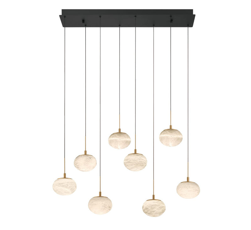 Lib & Co. 12124-02 LED Chandelier, Matte black