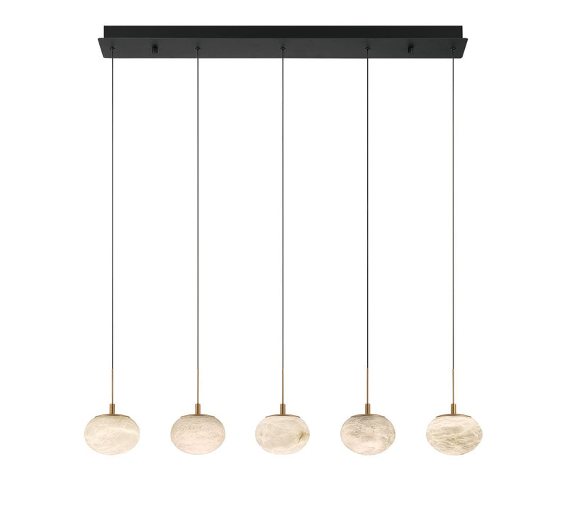 Lib & Co. 12125-02 LED Chandelier, Matte black