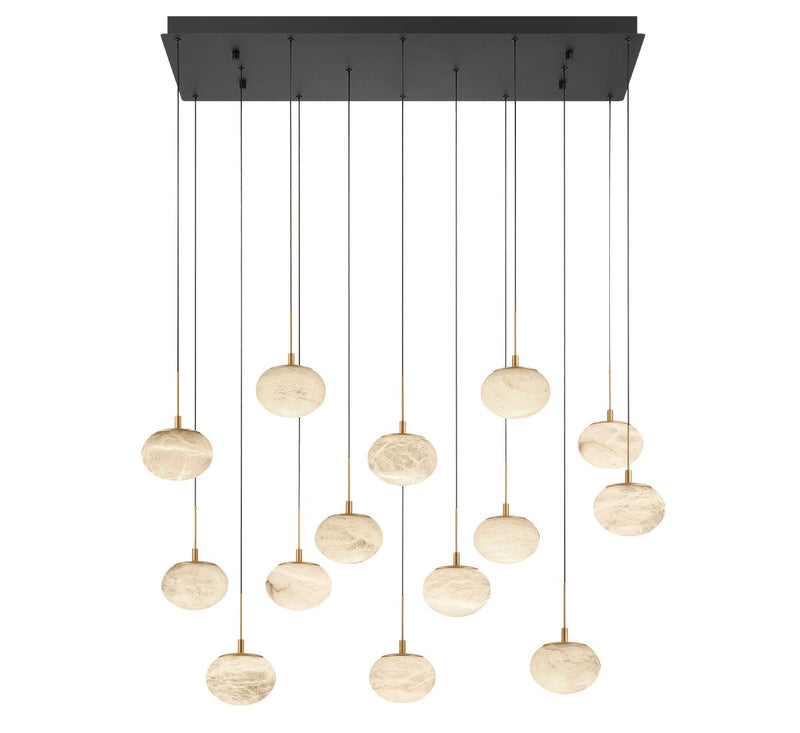 Lib & Co. 12126-02 LED Chandelier, Matte black