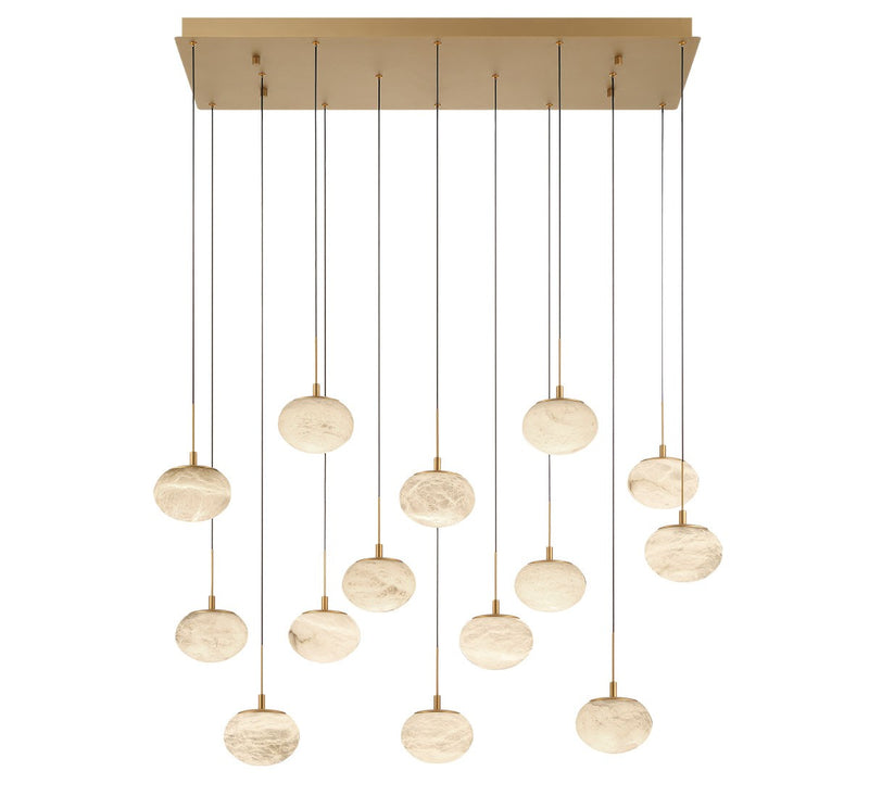 Lib & Co. 12126-030 LED Chandelier, Painted Antique Brass