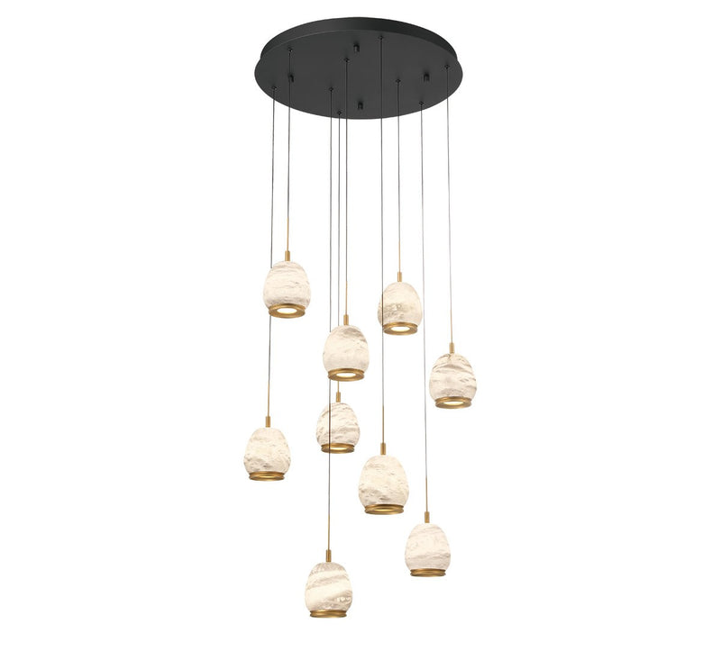 Lib & Co. 12137-02 LED Chandelier, Matte Black