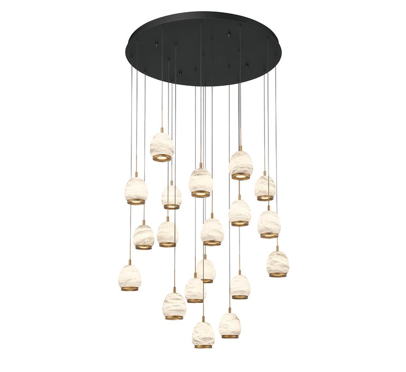 Lib & Co. 12138-02 LED Chandelier, Matte Black