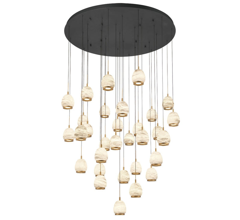 Lib & Co. 12139-02 LED Chandelier, Matte Black