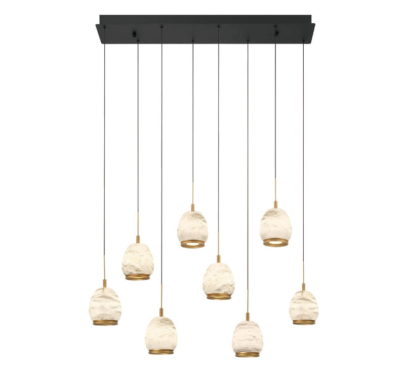 Lib & Co. 12140-02 LED Chandelier, Matte Black