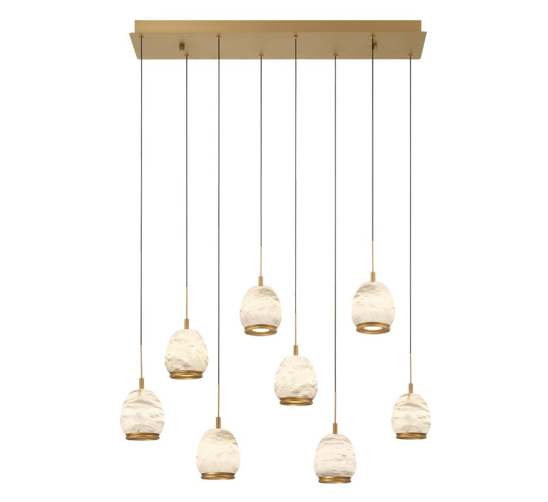 Lib & Co. 12140-030 LED Chandelier, Painted Antique Brass