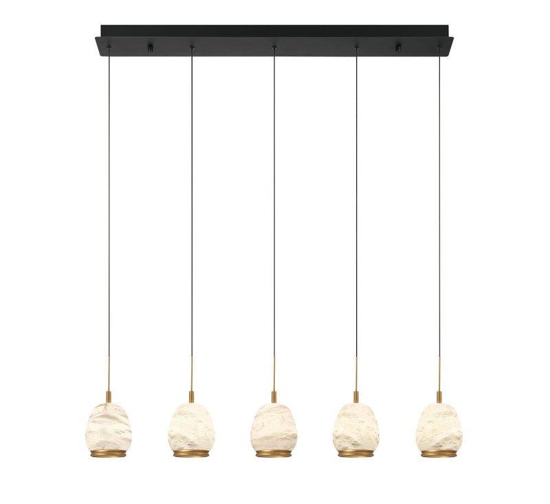 Lib & Co. 12141-02 LED Chandelier, Matte Black