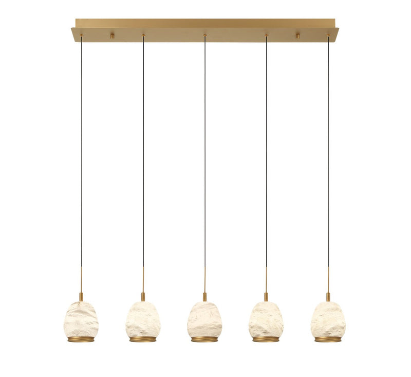 Lib & Co. 12141-030 LED Chandelier, Painted Antique Brass