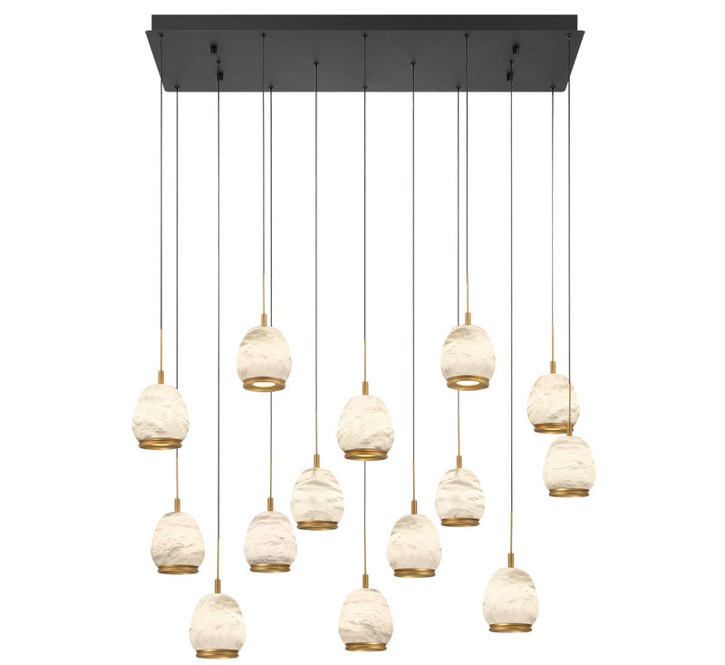 Lib & Co. 12142-02 LED Chandelier, Matte Black