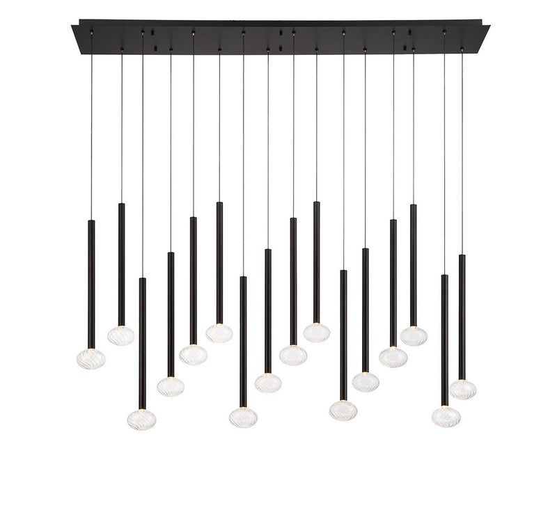 Lib & Co. 12146-02 LED Chandelier, Matte Black