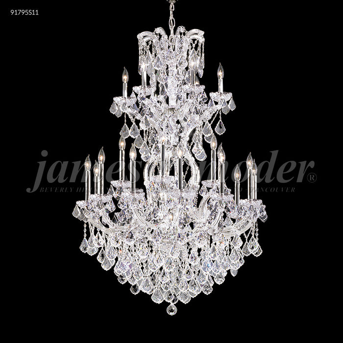 James R. Moder 91795S11 24 Light Chandelier, Silver