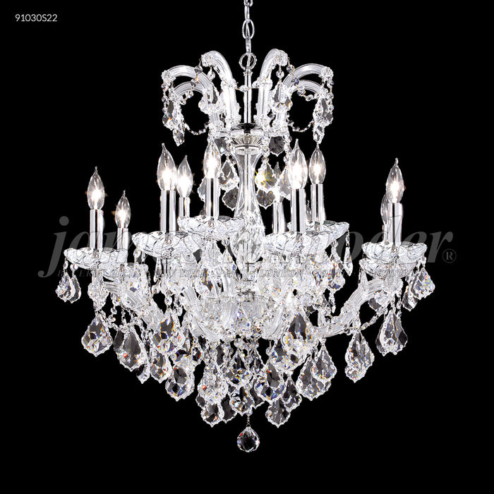 James R. Moder 91030S22 12 Light Chandelier, Silver