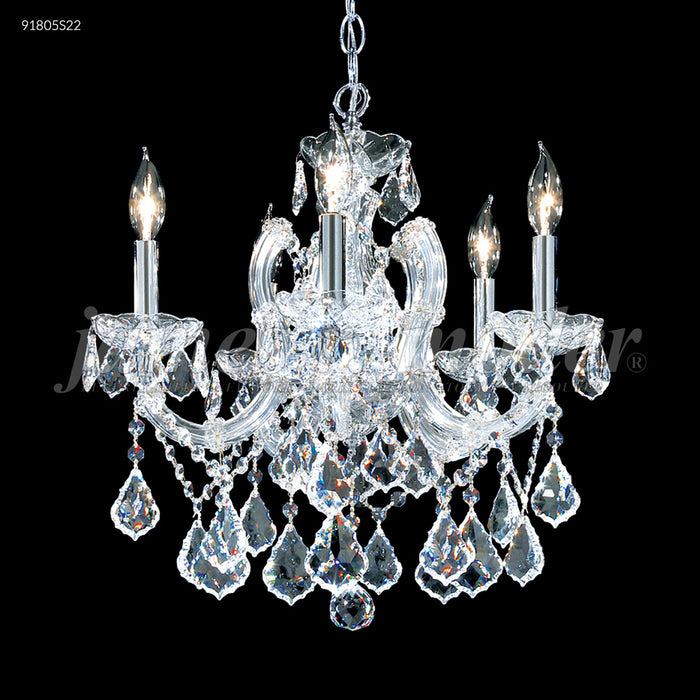 James R. Moder 91805S22 Five Light Pendant, Silver