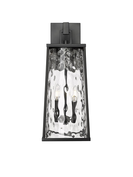 Millennium 10602-PBK Two Light Outdoor Wall Sconce, Powder Coated Black