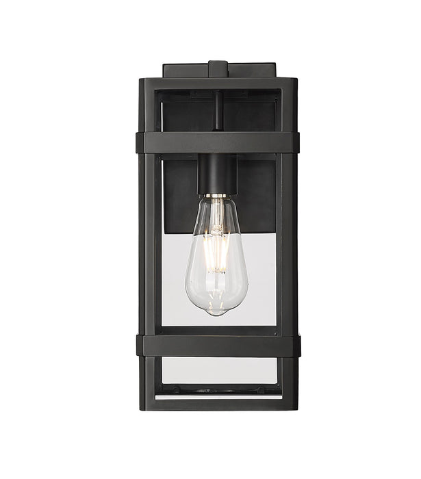 Millennium 10701-PBK One Light Outdoor Wall Sconce, Powder Coated Black