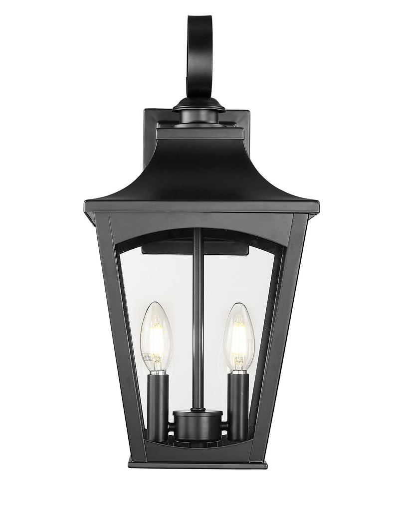 Millennium 10921-PBK Two Light Outdoor Wall Sconce, Powder Coated Black