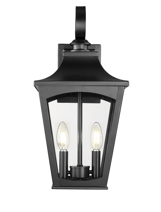 Millennium 10921-PBK Two Light Outdoor Wall Sconce, Powder Coated Black