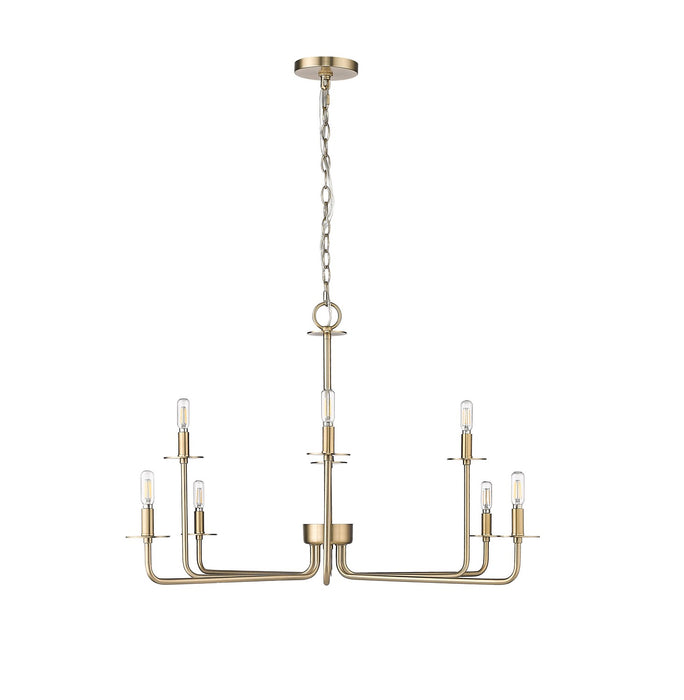 Millennium 12508-MG Eight Light Chandelier, Modern Gold