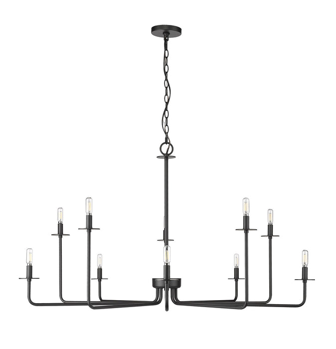 Millennium 12510-MB Ten Light Chandelier, Matte Black