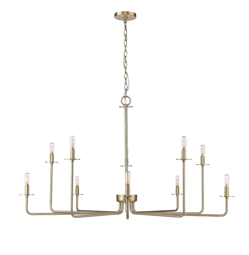 Millennium 12510-MG Ten Light Chandelier, Modern Gold