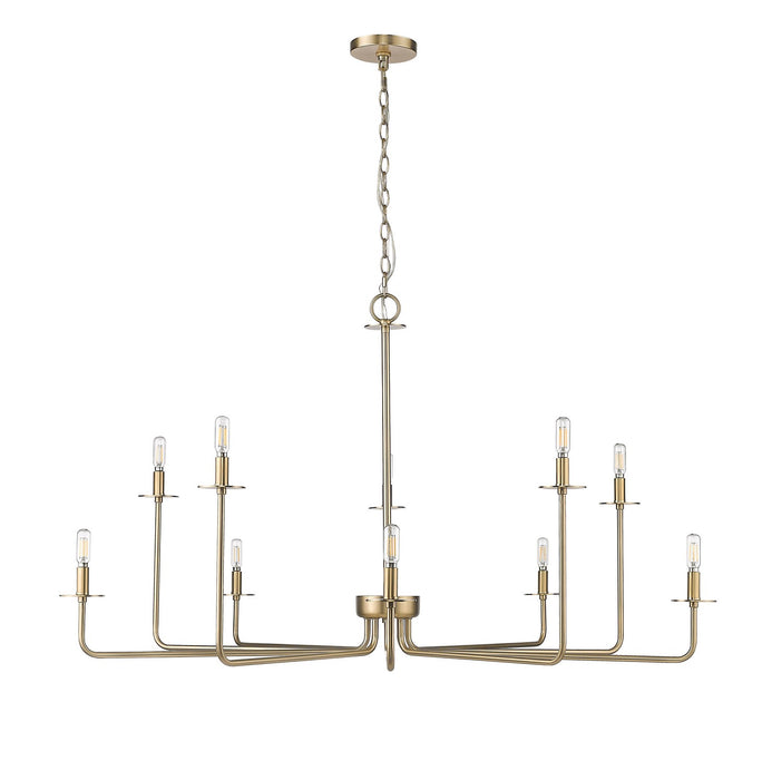 Millennium 12510-MG Ten Light Chandelier, Modern Gold