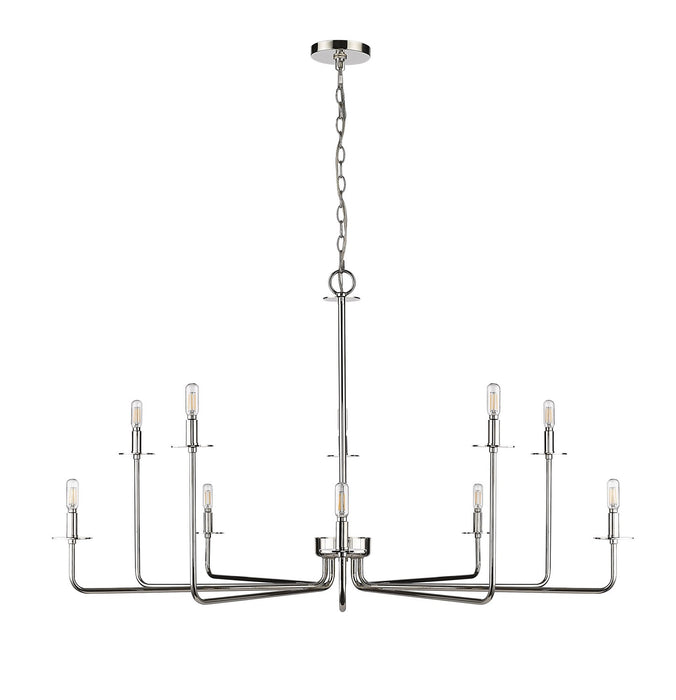 Millennium 12510-PN Ten Light Chandelier, Polished Nickel
