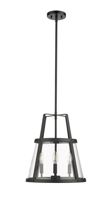 Millennium 13604-MB Four Light Pendant, Matte Black