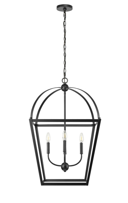 Millennium 13904-MB Four Light Pendant, Matte Black