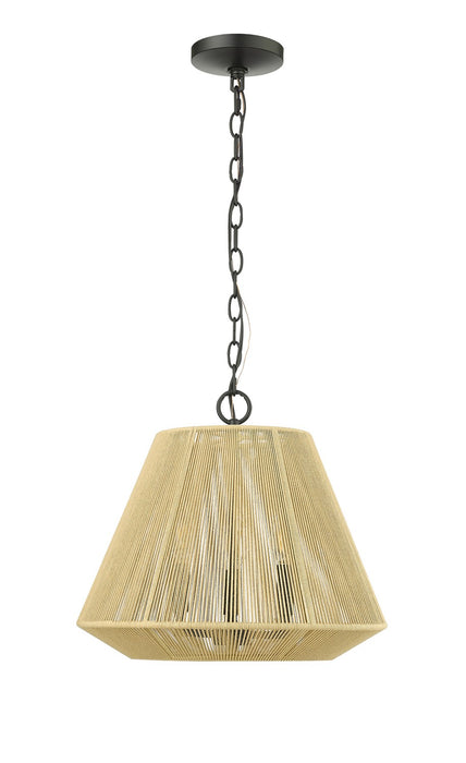 Millennium 20603-MB Three Light Pendant, Matte Black