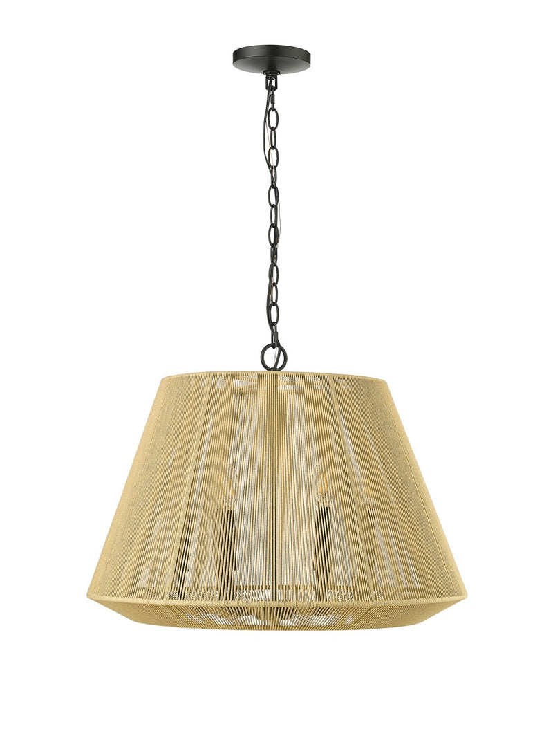 Millennium 20606-MB Six Light Pendant, Matte Black
