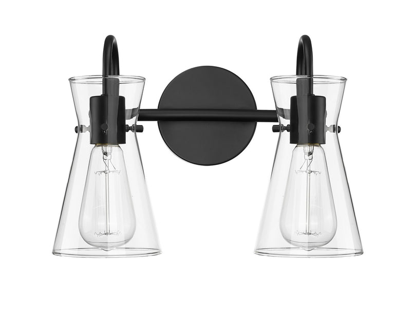 Millennium 21002-MB Two Light Vanity, Matte Black