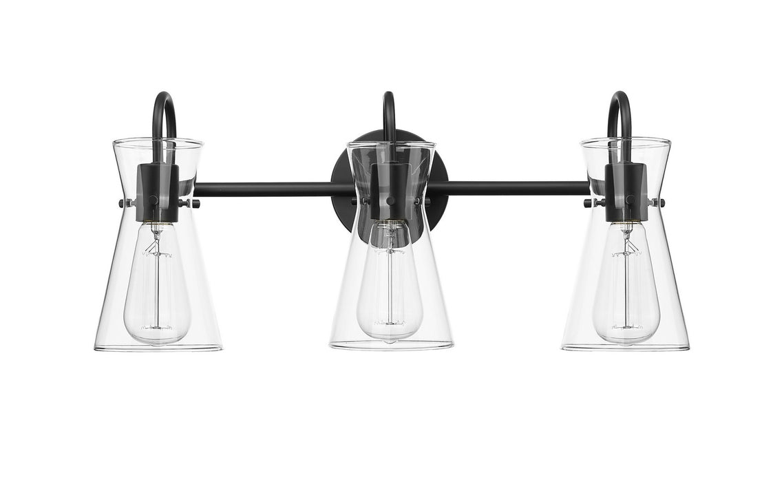 Millennium 21003-MB Three Light Vanity, Matte Black
