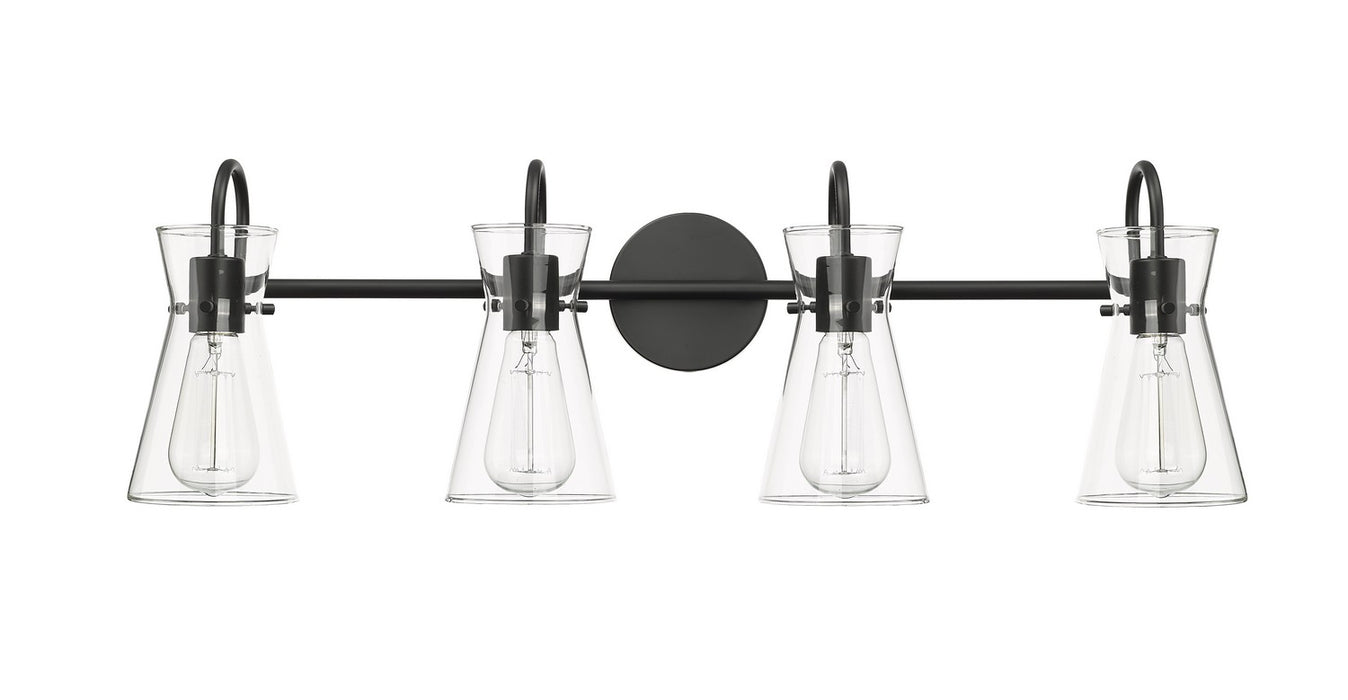 Millennium 21004-MB Four Light Vanity, Matte Black