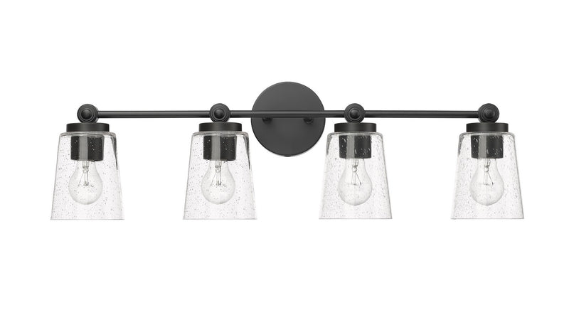Millennium 22004-MB Four Light Vanity, Matte Black