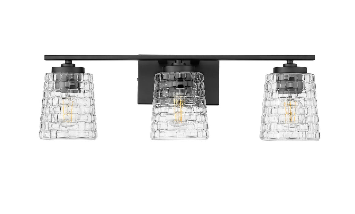 Millennium 22103-MB Three Light Vanity, Matte Black