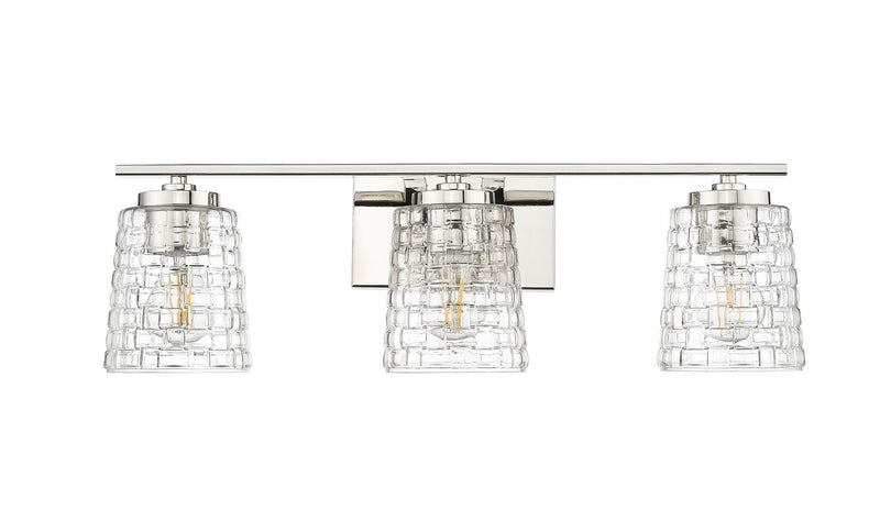 Millennium 22103-PN Three Light Vanity, Polished Nickel