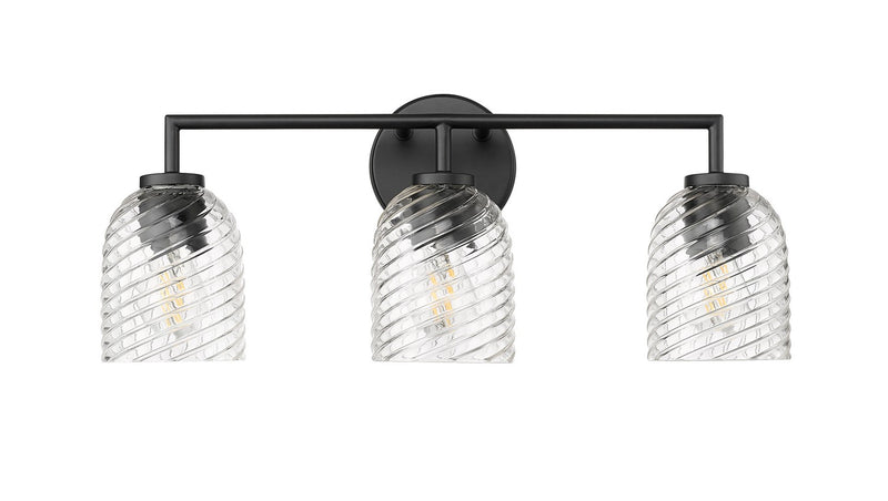 Millennium 22203-MB Three Light Vanity, Matte Black