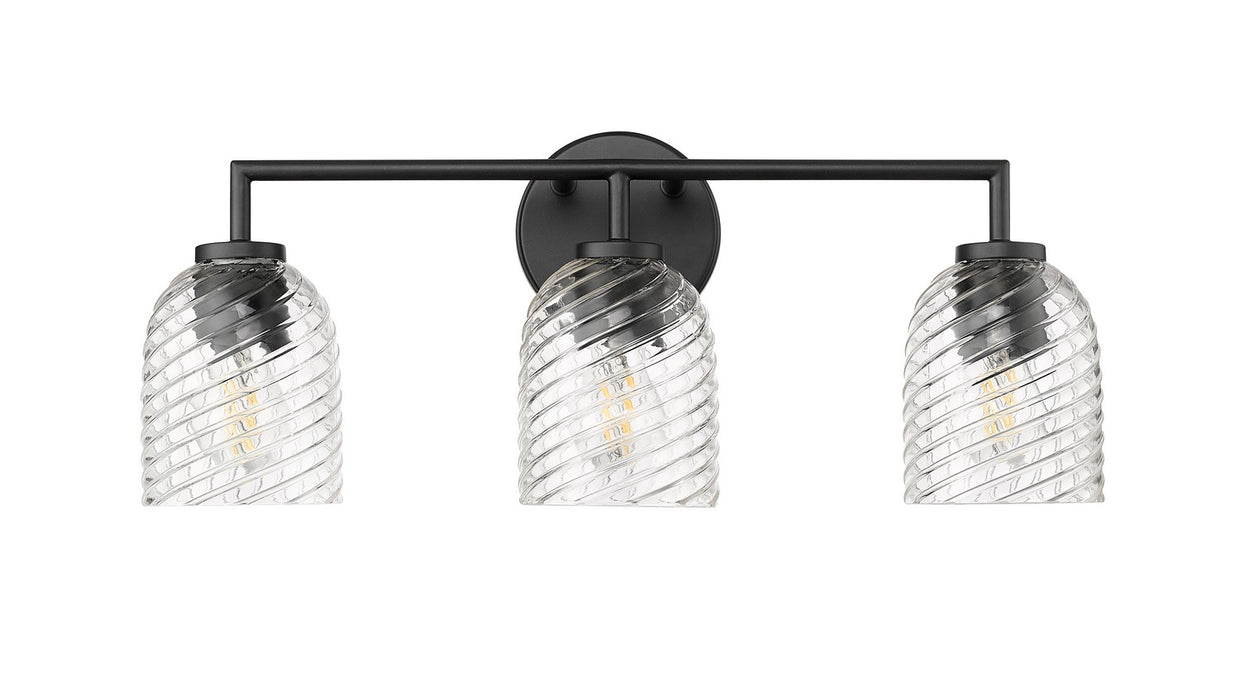 Millennium 22203-MB Three Light Vanity, Matte Black