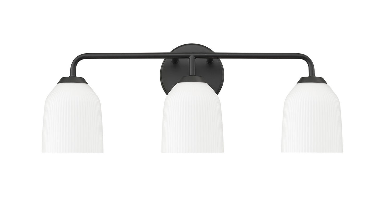 Millennium 22303-MB Three Light Vanity, Matte Black