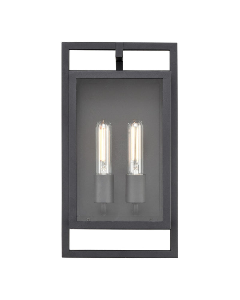 Millennium 270002-TBK Two Light Outdoor Wall Sconce, Textured Black