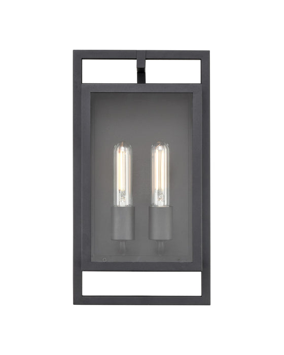 Millennium 270002-TBK Two Light Outdoor Wall Sconce, Textured Black